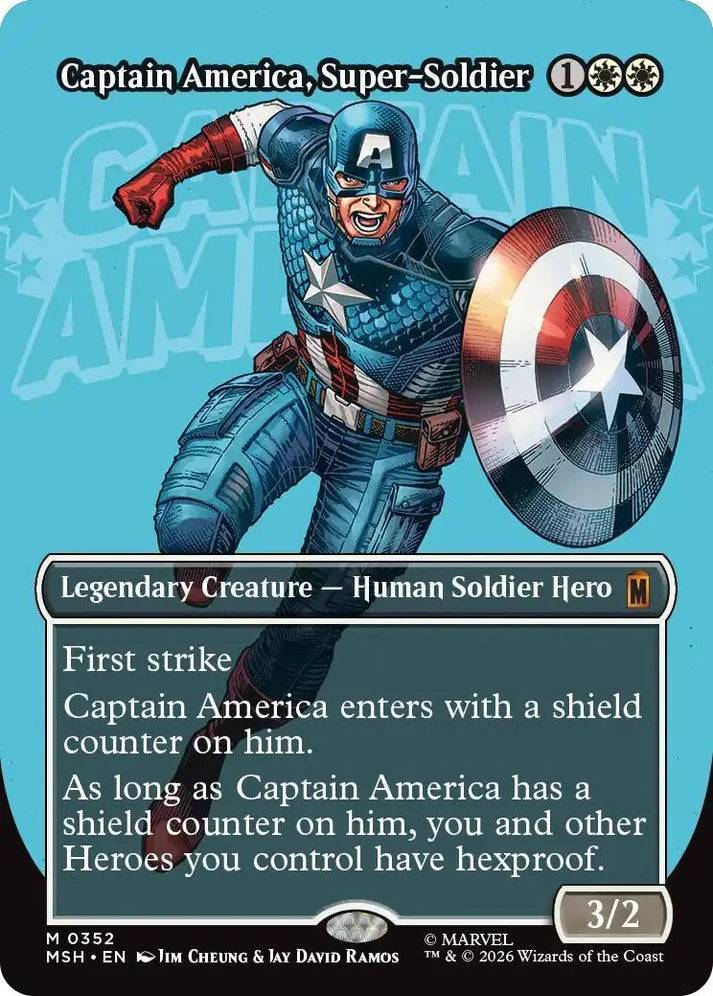 Captain America, Super-Soldier (Borderless) (0352) (MSH-352) - [Marvel Super Heroes]