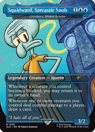 Squidward, Sarcastic Snob - Grazilaxx, Illithid Scholar (SLD-1928) - [Secret Lair Drop Series]