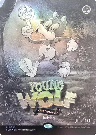 Young Wolf (Black & White Foil) (SLD-885) - [Secret Lair Drop Series] Foil