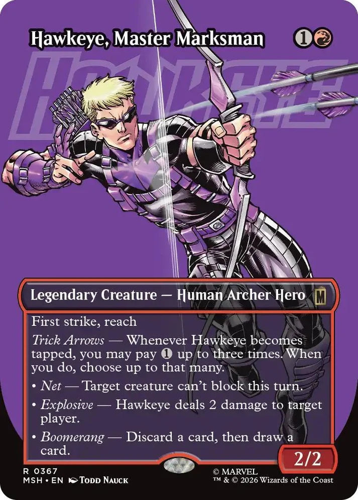 Hawkeye, Master Marksman (Borderless) (MSH-367) - [Marvel Super Heroes]