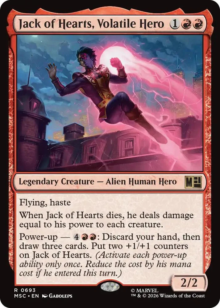 Jack of Hearts, Volatile Hero (MSC-693) - [Commander: Marvel Super Heroes]