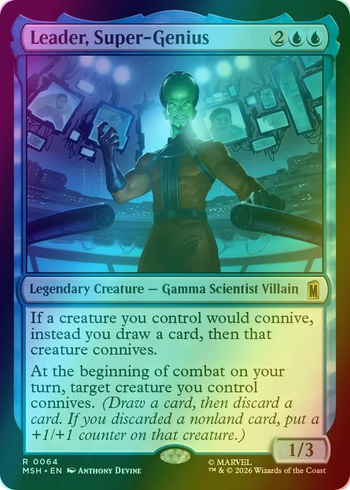 Leader, Super-Genius [Foil] (MSH-064) - [Marvel Super Heroes]
