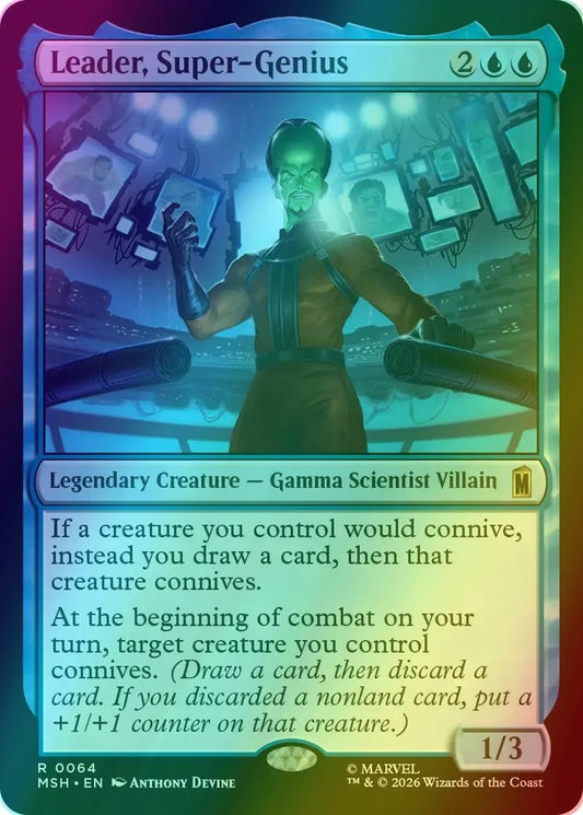 Leader, Super-Genius [Foil] (MSH-064) - [Marvel Super Heroes]