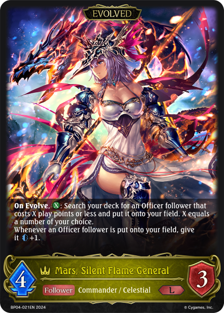 Mars, Silent Flame General (Evolved) (BP04-021EN) [Cosmic Mythos]