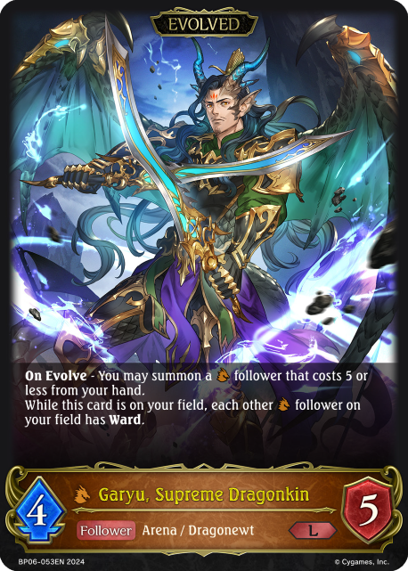 Garyu, Supreme Dragonkin (Evolved) (BP06-053EN) [Paragons of the Colosseum]