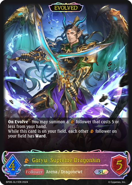 Garyu, Supreme Dragonkin (Evolved) (SL) (BP06-SL11EN) [Paragons of the Colosseum]