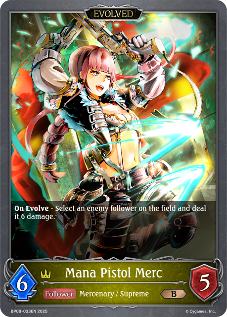 Mana Pistol Merc (Evolved) (BP08-033EN) [Alterchaotica]