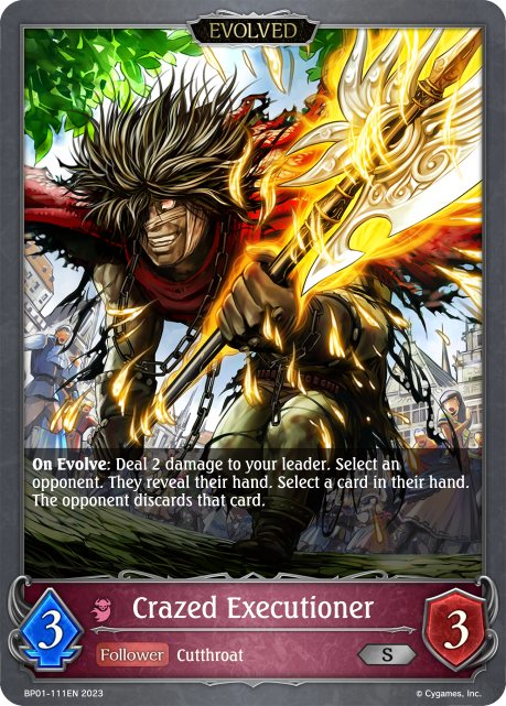 Crazed Executioner (Evolved) (BP01-111EN) [Advent of Genesis]