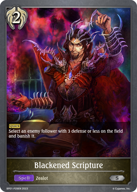 Blackened Scripture (Foil) (BP01-P29EN) [Advent of Genesis]