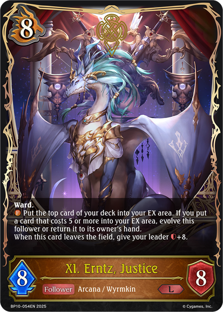 XI. Erntz, Justice (BP10-054EN) [Gods of the Arcana]
