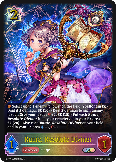 Runie, Resolute Diviner (SL) (BP10-SL11EN) [Gods of the Arcana]
