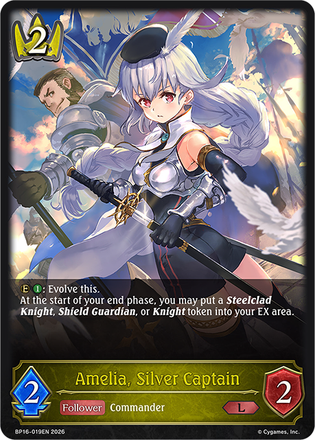 Amelia, Silver Captain (BP16-019EN) [New World Genesis]
