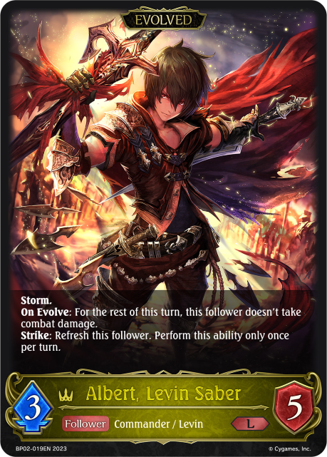 Albert, Levin Saber (Evolved) (BP02-019EN) [Reign of Bahamut]