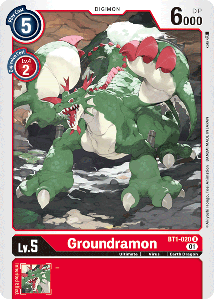 Groundramon - [BT1-020] (Alternative Art) [Starter Deck: Gallantmon]