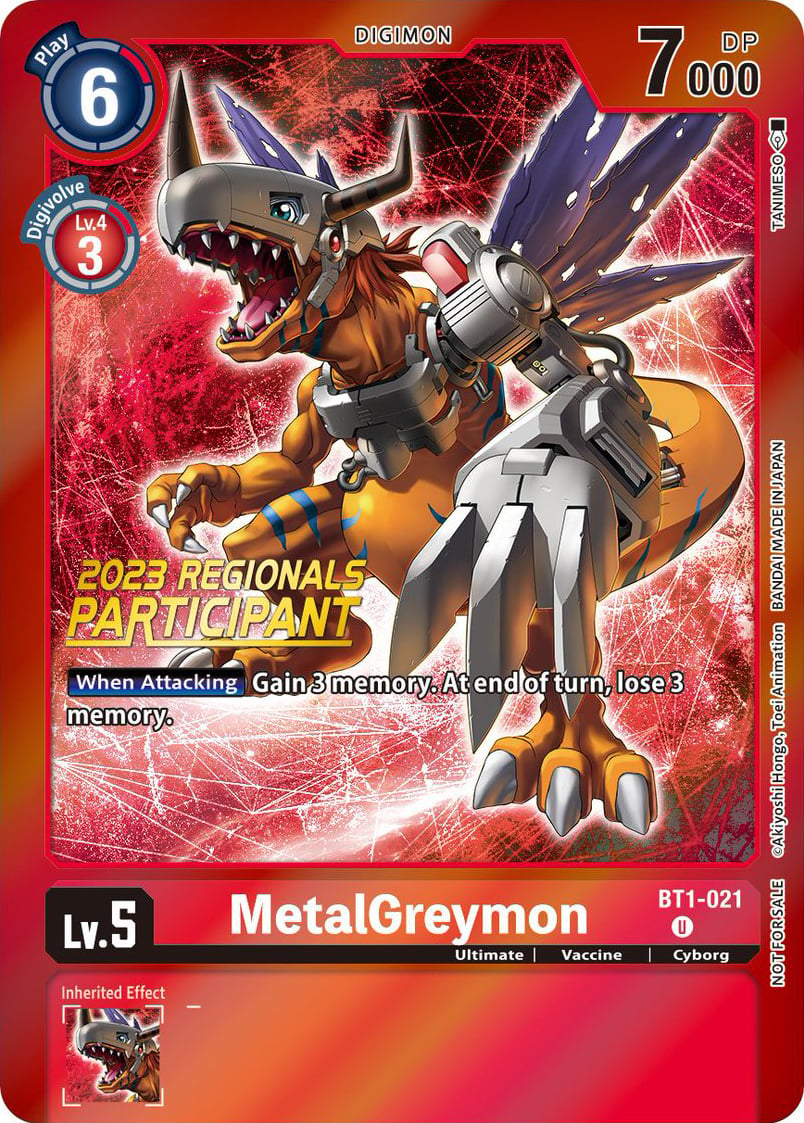 MetalGreymon - [BT1-021] [2023 Regionals Participant]