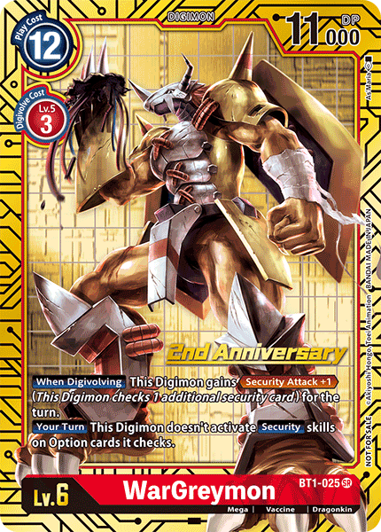 WarGreymon [BT1-025] [2nd Anniversary Card Set]