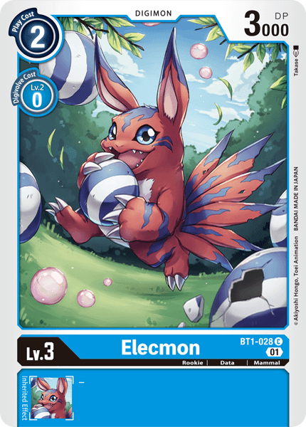 Elecmon - [BT1-028] (Alternative Art) [Starter Deck: Ulforce Veedramon]