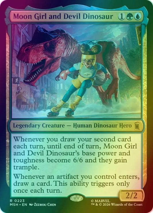 Moon Girl and Devil Dinosaur [Foil] (MSH-223) - [Marvel Super Heroes]