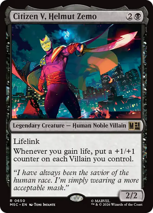 Citizen V, Helmut Zemo (MSC-650) - [Commander: Marvel Super Heroes]