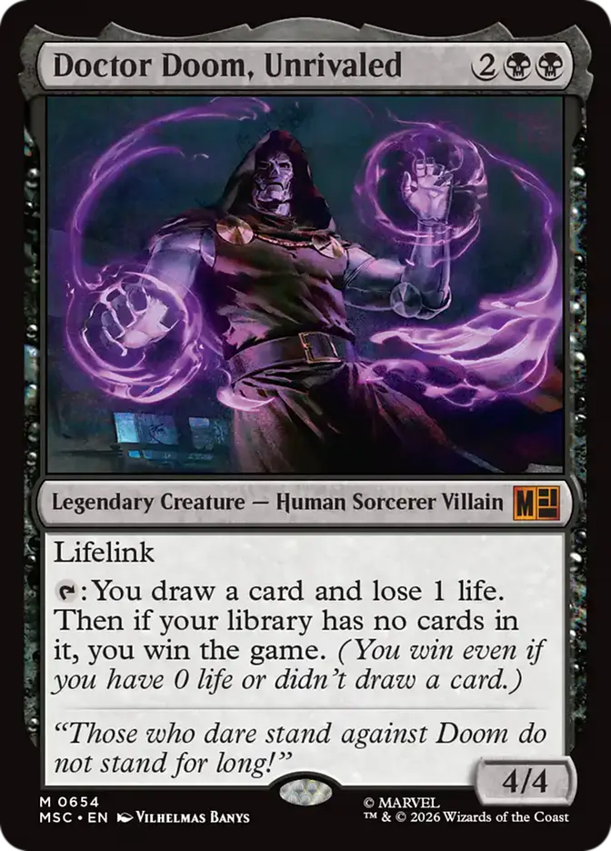 Doctor Doom, Unrivaled (MSC-654) - [Commander: Marvel Super Heroes]