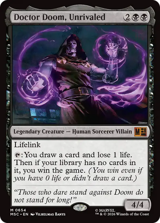 Doctor Doom, Unrivaled (MSC-654) - [Commander: Marvel Super Heroes]